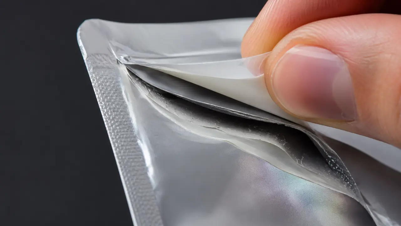 Laminado de empaque flexible multicapa: diagnóstico de delaminación entre película impresa y película sellante
