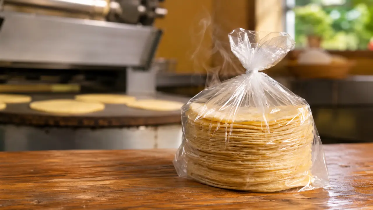 Bolsas de PEBD y BOPP impresas para tortillas de maíz y harina en distintos canales de venta