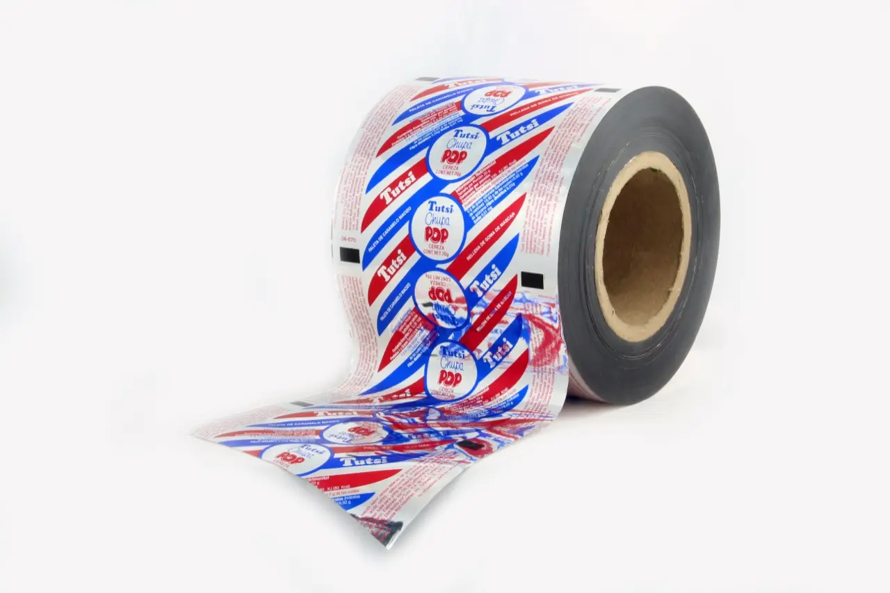 Bobina de BOPP metalizado para empaque de snacks
