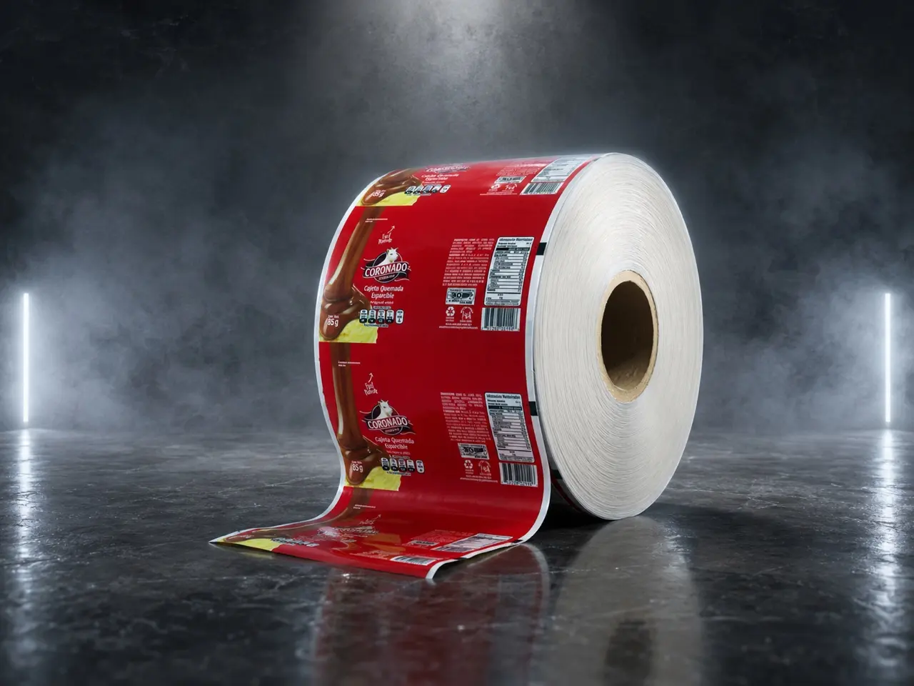 Bobina de empaque flexible impresa lista para embarque